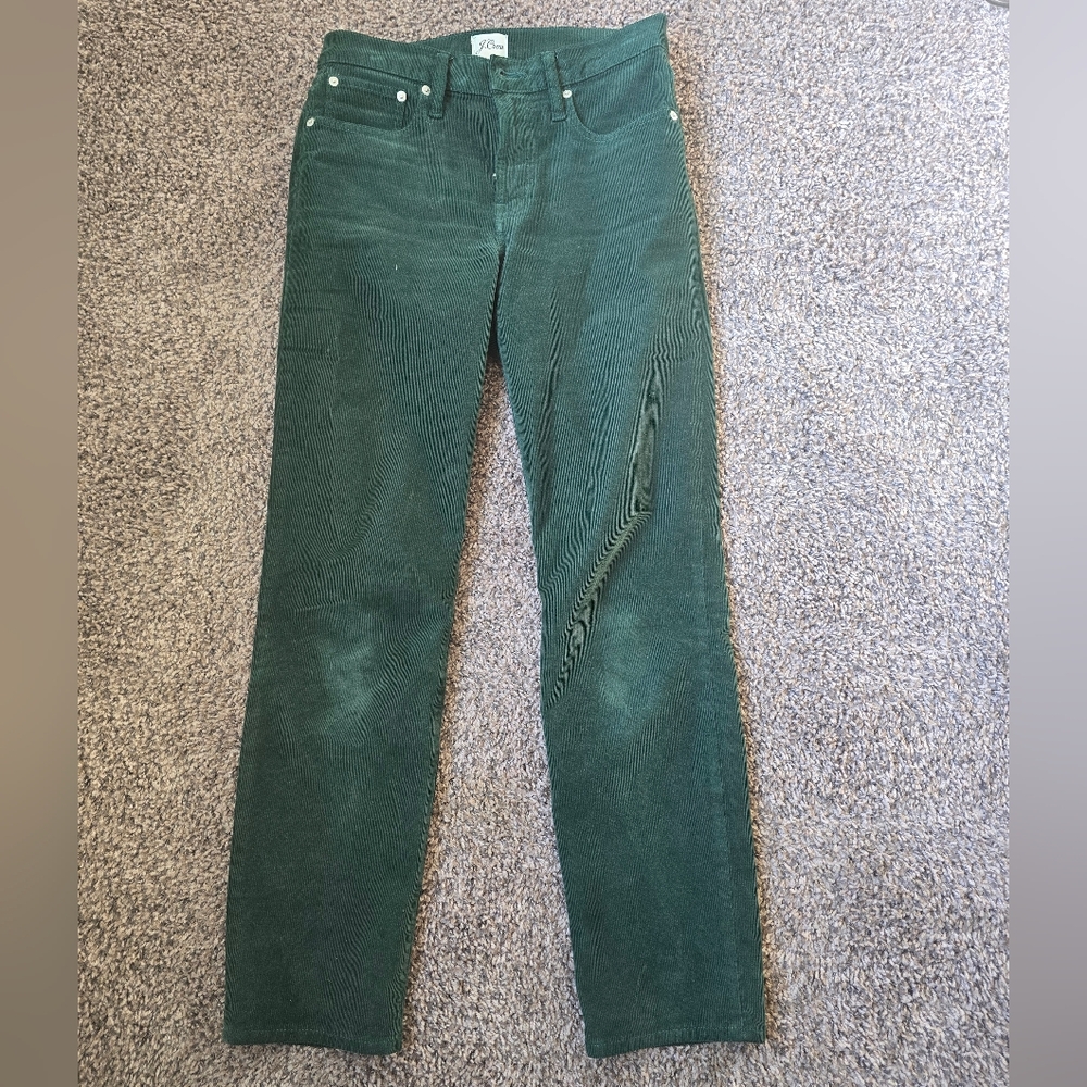 J. Crew Forest Green Corduroy Trousers